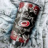 Personalized NHL Tumbler for Mom - World's Best Mom with Carolina Hurricanes Design
