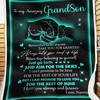 Personalized Nanny To Grandson Blanket For Grandson Son Family with Heartfelt Message