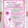 Personalized Quilt Blanket For Mom Fighting Breast Cancer