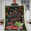 Personalized Red Truck Christmas Quilt Blanket for Grandson