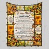 Personalized Sunflower Fleece Blanket for Niece - Perfect Gift from Aunt to Niece