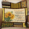 Personalized Sunflower Quilt Blanket for Best Friends - Delightful and Heartwarming Gift from Mom to Daughter