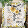 Personalized Sunflower Quilt Blanket for Daughter - Adorable and Heartfelt Gift from Mom to Daughter