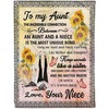 Personalized To My Aunt From Niece With Custom Name Gifts Blanket for Special People