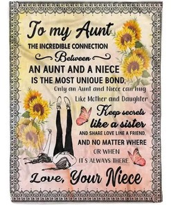 Personalized To My Aunt From Niece With Custom Name Gifts Blanket for Special People