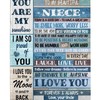 Personalized To My Beautiful Niece Smile More Worry Less Laugh Love Live Believe Yourself Quilt Bedding Set
