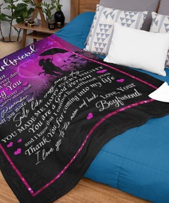 Personalized To My Girlfriend You Mean The World To Me Blanket Gift for Your Lady Love with Quilt Bedding Set