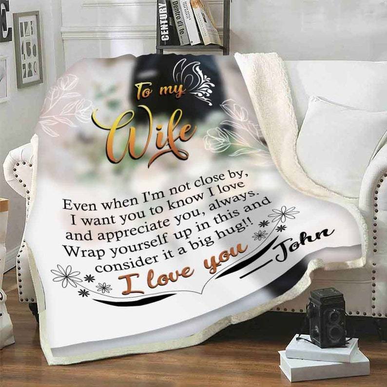 Personalized To My Wife I Love And Appreciate You Quilt Bedding Set for Wife From Husband Birthday