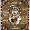 Personalized Wolf Lover's Native Blanket Quilt Bedding Set for Grandson