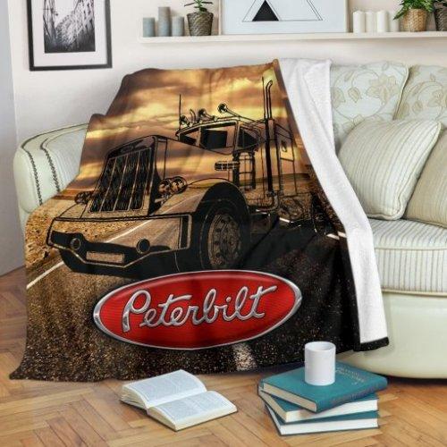 Peterbilt Truck Lovers Quilt Blanket for Car Fans