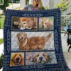 Pets Dog Golden Retrieve Quilt Bedding Set for Animal Lovers