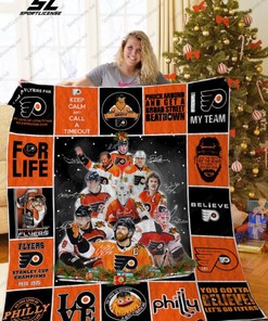 Philadelphia Flyers For Life Christmas Quilt Blanket
