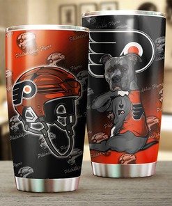 Philadelphia Flyers NHL Tumbler - Funny Dog Tumbler with Sports Design - G Fanatics