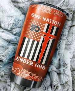 Philadelphia Flyers NHL Tumbler - One Nation Under God Tumbler