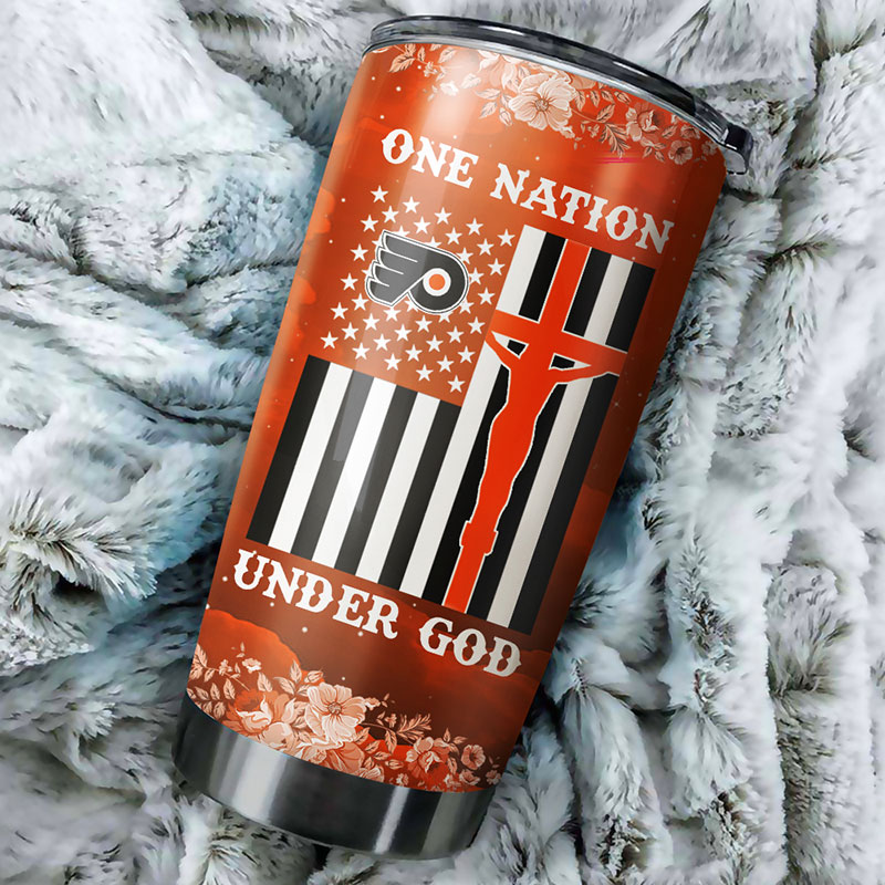 Philadelphia Flyers NHL Tumbler - One Nation Under God Tumbler