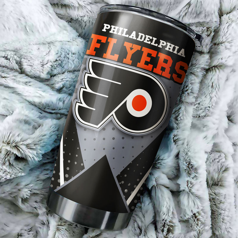 Philadelphia Flyers NHL Tumbler - Unique Sports Tumbler with Hockey Grunge Design - G Fanatics - Image 2
