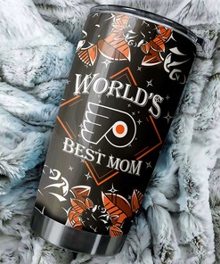 Philadelphia Flyers NHL Tumbler: World's Best Mom Tumbler with NHL Logo, Perfect for Dedicated Fans