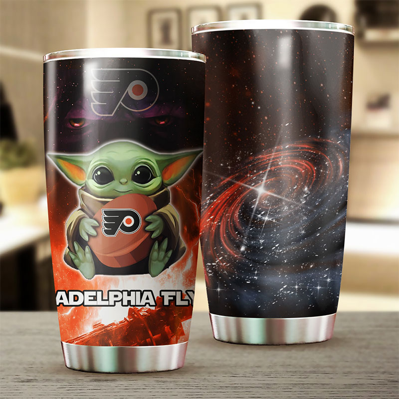 Philadelphia Flyers NHL Tumbler for Baby Yoda Fans - Image 2