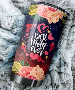 Philadelphia Phillies MLB Tumbler for Best Mom Ever with Cool Flower Design and MLB Logo