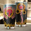 Philadelphia Phillies MLB Tumbler with sunflower design and custom MLB logo