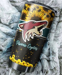 Phoenix Coyotes NHL Tumbler - Beautiful Sunflower Design Tumbler
