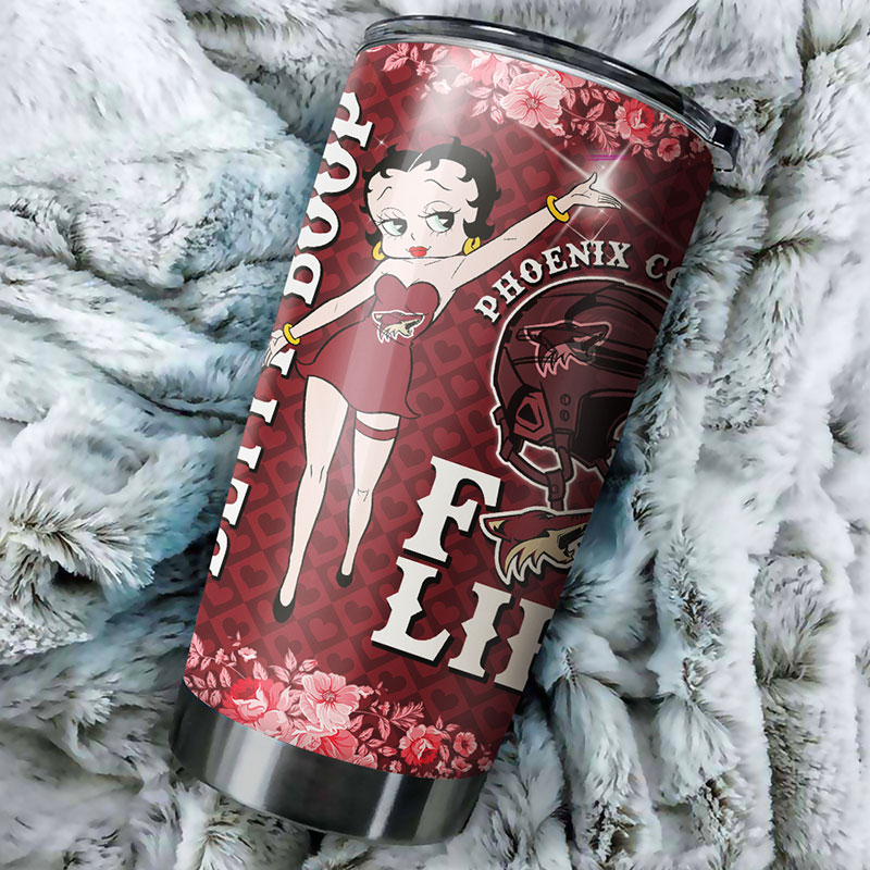Phoenix Coyotes NHL Tumbler: Betty Boop Design Tumbler for NHL Fans, Perfect for Any Occasion