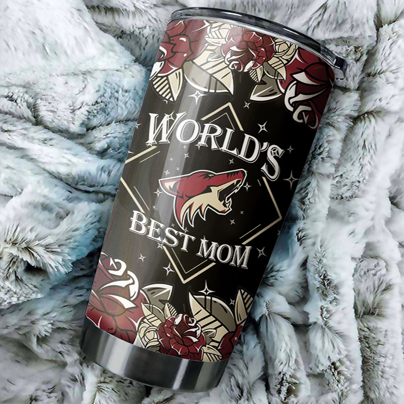Phoenix Coyotes NHL Tumbler: World's Best Mom Tumbler with NHL Logo, Perfect for Dedicated Fans