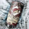 Phoenix Coyotes NHL Tumbler with Peace, Love, and Hockey Grunge Design - Perfect Gift for Hockey Fans