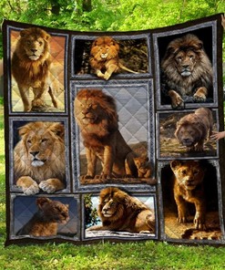 Photography Art Lion Collection Quilt Blanket - Unique Gifts for Animal Lovers