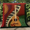Piano And Guitar For Everyone Quilt Blanket - For All Music Lovers