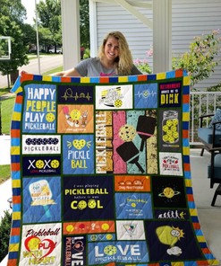 Pickleball I Was Playing Pickleball Before I Was Cool Quilt Bedding Set with Quilt Blanket