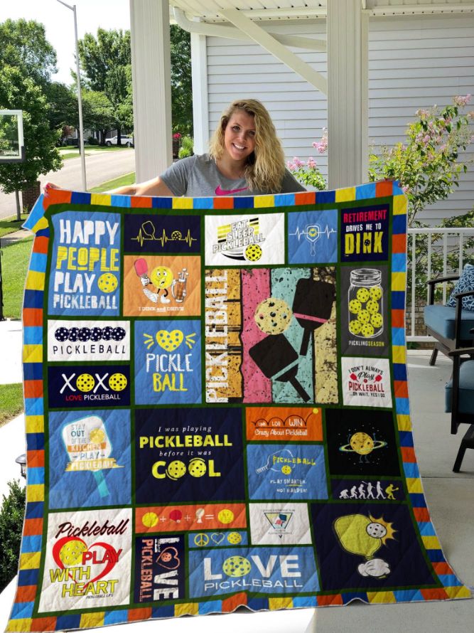 Pickleball I Was Playing Pickleball Before I Was Cool Quilt Bedding Set with Quilt Blanket