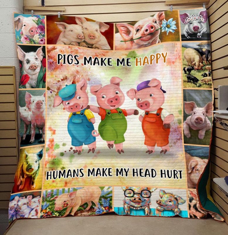 Pig Quilt for Humans Who Make My Head Hurt