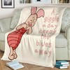 Piglet A Giggle A Day Keeps The Blues Away Fleece Blanket - Ideal for Fans of Piglet