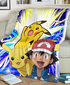Pikachu fans, cozy up with this fleece blanket