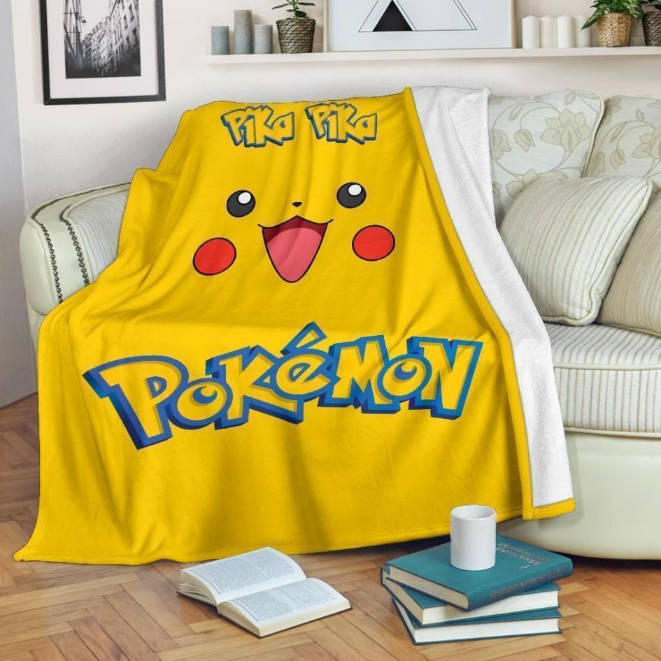 Pikachu lovers, keep cozy with this premium fleece blanket