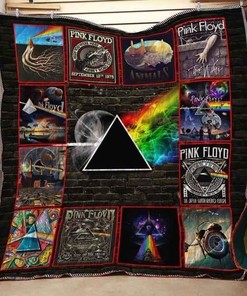 Pink Floyd Album Collage Th0607 Quilt Bedding Set for Music Fans