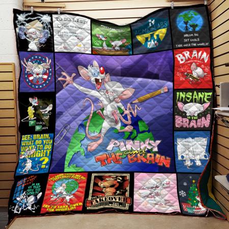 Pinky and the Brain Quilt Bedding Set for Cartoon Fans