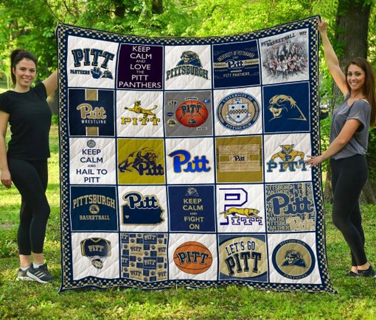 Pittsburgh Panthers Ncaa Full Size Quilt Bed Set