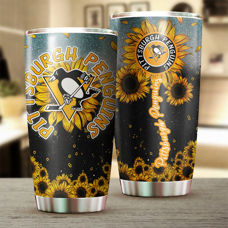 Pittsburgh Penguins NHL Tumbler - Get Your Daily Dose of Sunshine with this Sunflower Tumbler