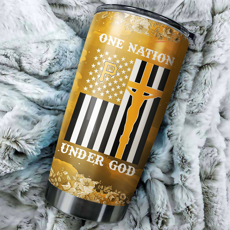 Pittsburgh Pirates MLB Tumbler - One Nation Under God Design for Baseball Fans