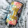 Pittsburgh Pirates MLB Tumbler for Best Mom Ever with Flower Design and MLB Logo