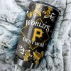 Pittsburgh Pirates MLB Tumbler for World's Best Moms with flower design and MLB logo