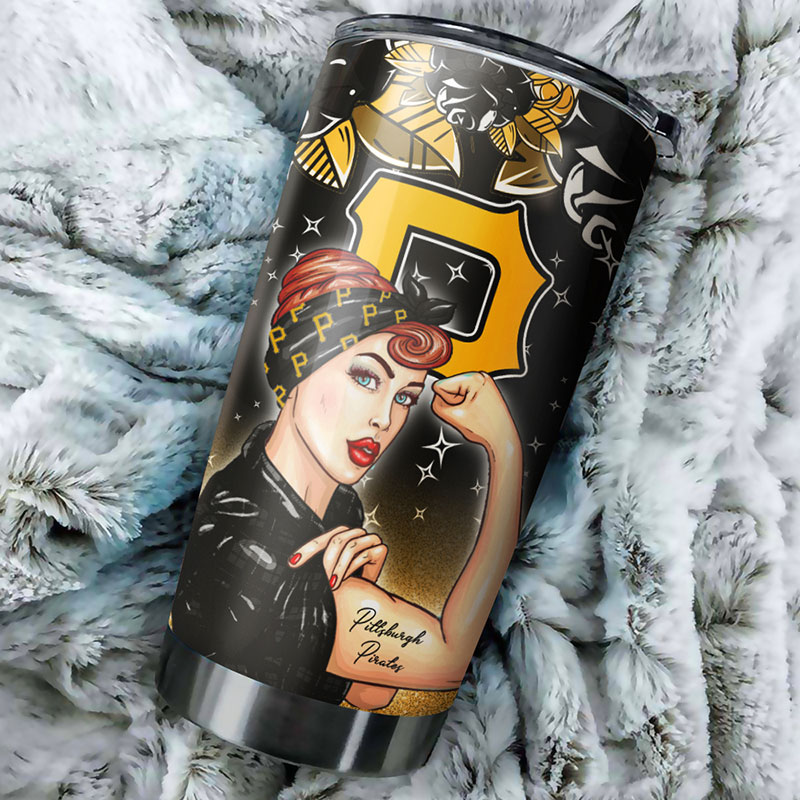 Pittsburgh Pirates MLB Tumbler for strong and caring Best Moms Ever - Image 2
