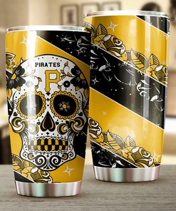 Pittsburgh Pirates MLB Tumbler with Skull Design for Baseball Lovers