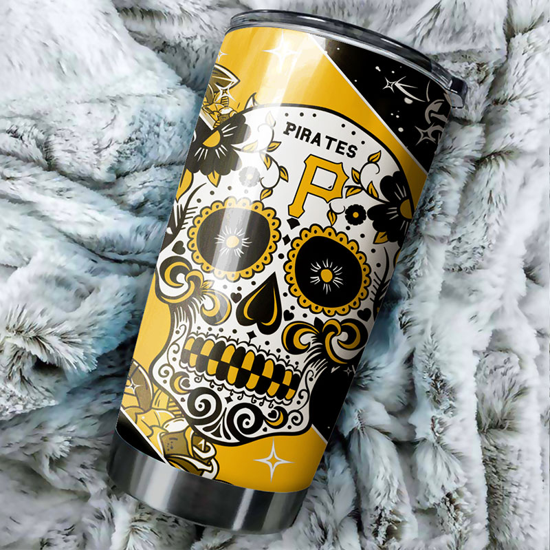 Pittsburgh Pirates MLB Tumbler with Skull Design for Baseball Lovers - Image 2