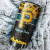 Pittsburgh Pirates MLB Tumbler with beautiful sunflower and MLB logo for devoted fans