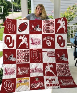Play Hard NCAA Oklahoma Sooners Loved Quilt Bedding Set