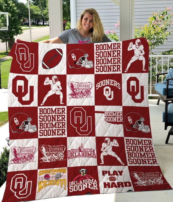 Play Hard NCAA Oklahoma Sooners Loved Quilt Bedding Set