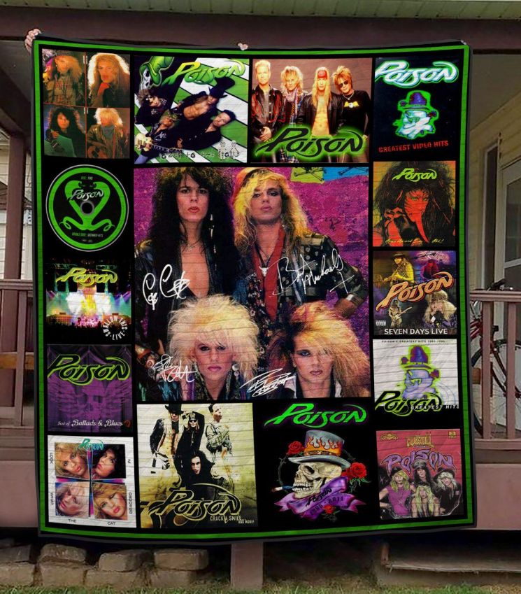 Poison Rock Band Quilted Bedding Set - For True Fans
